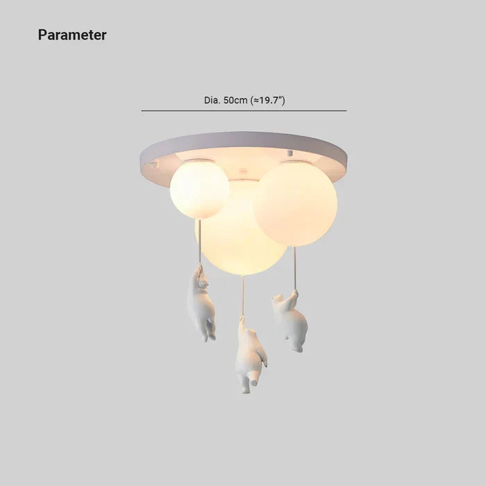 Bear & Balloon Pendant Light for Kids’ Room – Playful Ceiling Light with Warm LED for Bedroom & Living Room