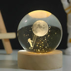 Crystal Ball Lamp with Coloured LED Lighting – Decorative Mood Light for Living Room & Bedroom