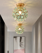 Modern Flower Ceiling Light – Acrylic & Gold-Tone Iron LED Design Lamp, 20 cm