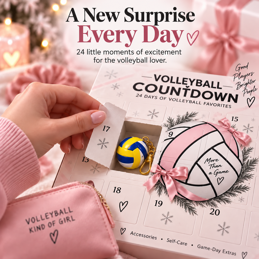 Volleyball Advent Calendar for Girls with 24 Hair and Sports Accessories 2026