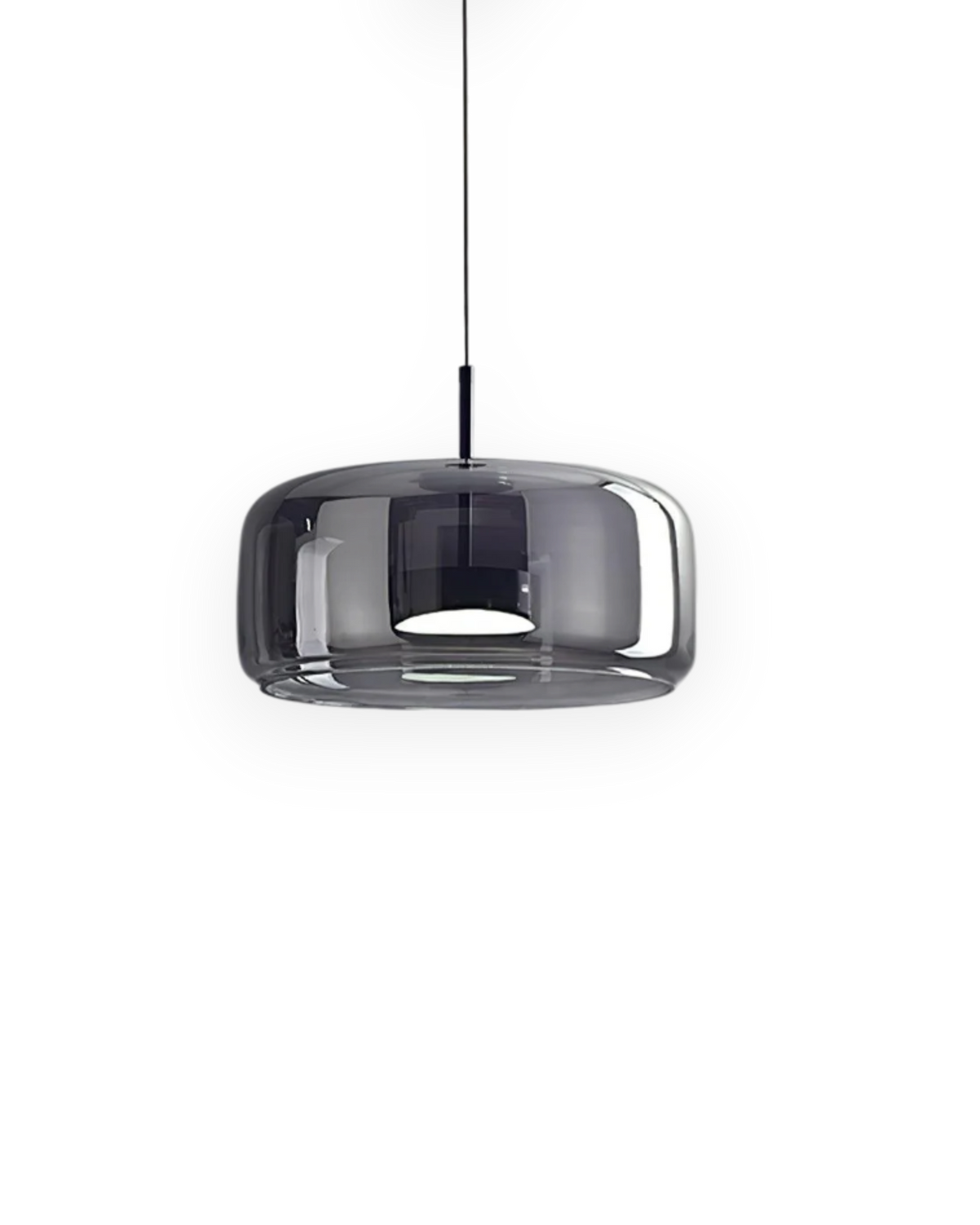 Smoked Glass LED Pendant Light – Dimmable Scandinavian Ceiling Light in Gold, Black or Amber for Dining Room, Kitchen Island & Living Room