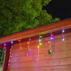 50 m LED Icicle Curtain Lights – Warm White Waterfall Effect for Outdoor Use