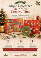 Cross Stitch Advent Calendar with 24 Daily Boxes of Needlework Supplies 2026