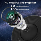 360° Rotating Star Projector Night Light with 13 Projection Discs – Galaxy & Starry Sky Mood Light