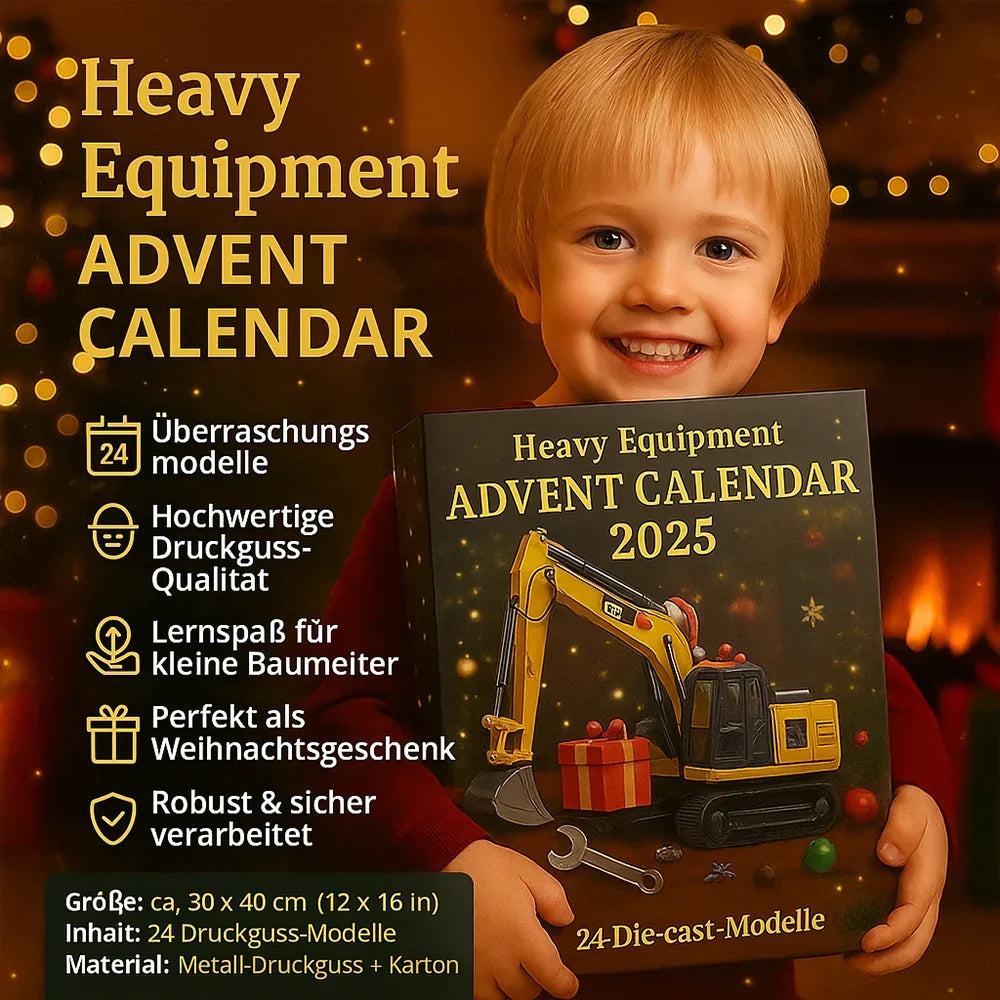 Construction Vehicle Advent Calendar for Kids with 24 Die-Cast Metal Models 2026