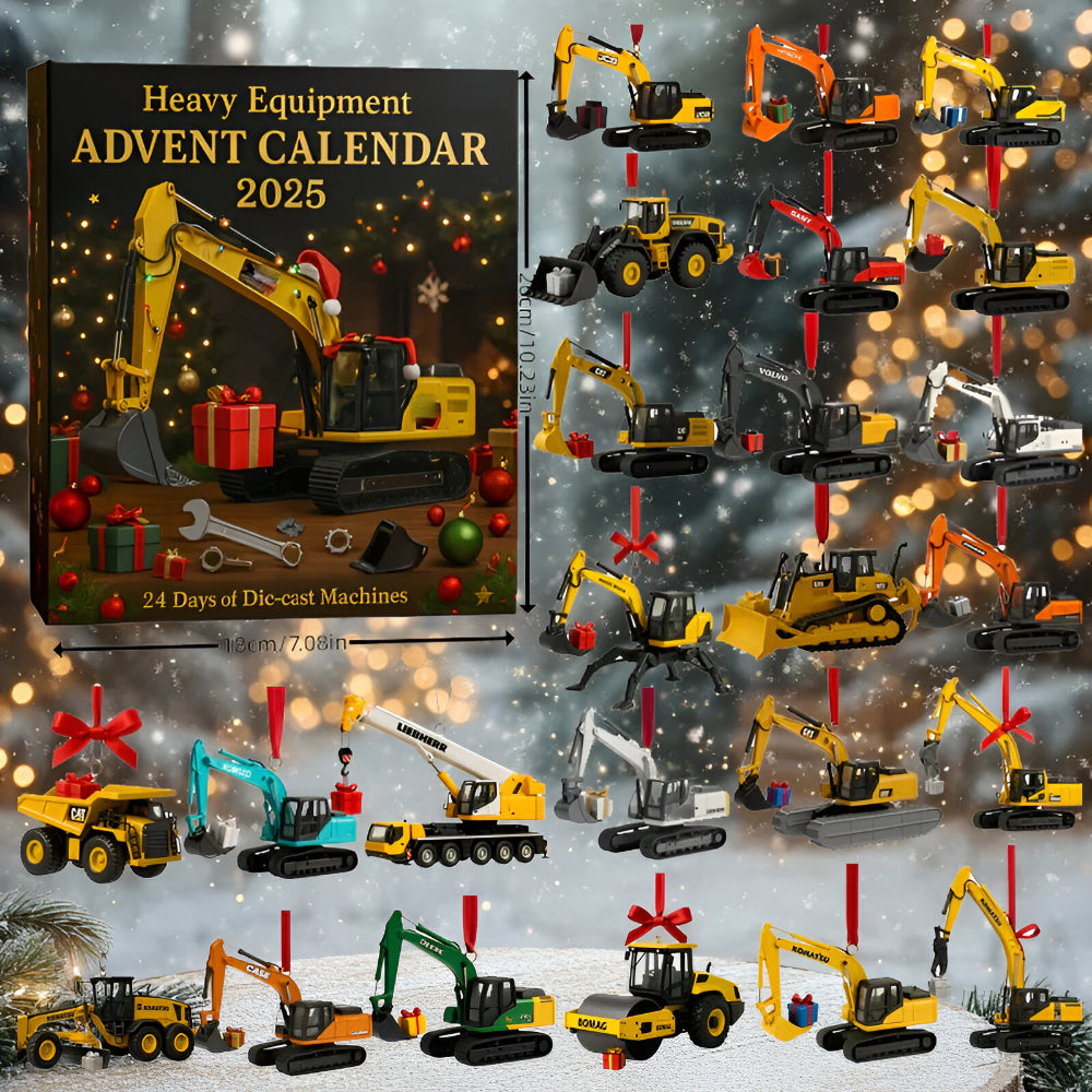Construction Vehicle Advent Calendar for Kids with 24 Die-Cast Metal Models 2026