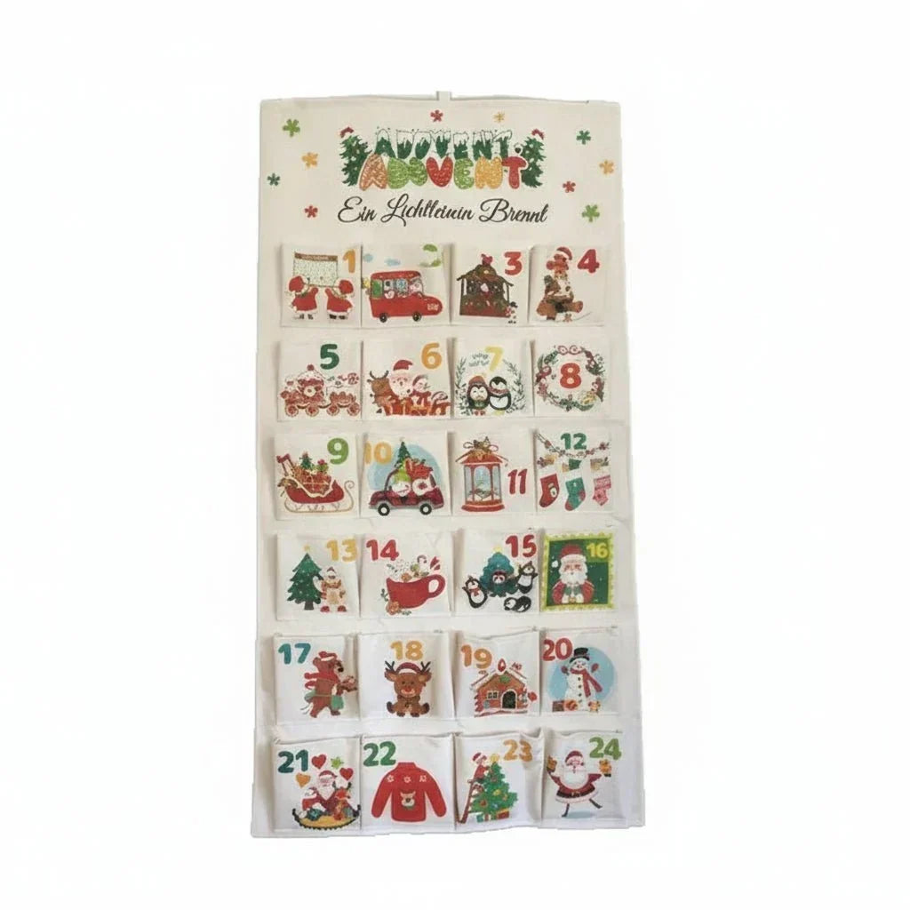 Fillable Fabric Wall Advent Calendar with 24 Compartments 2026