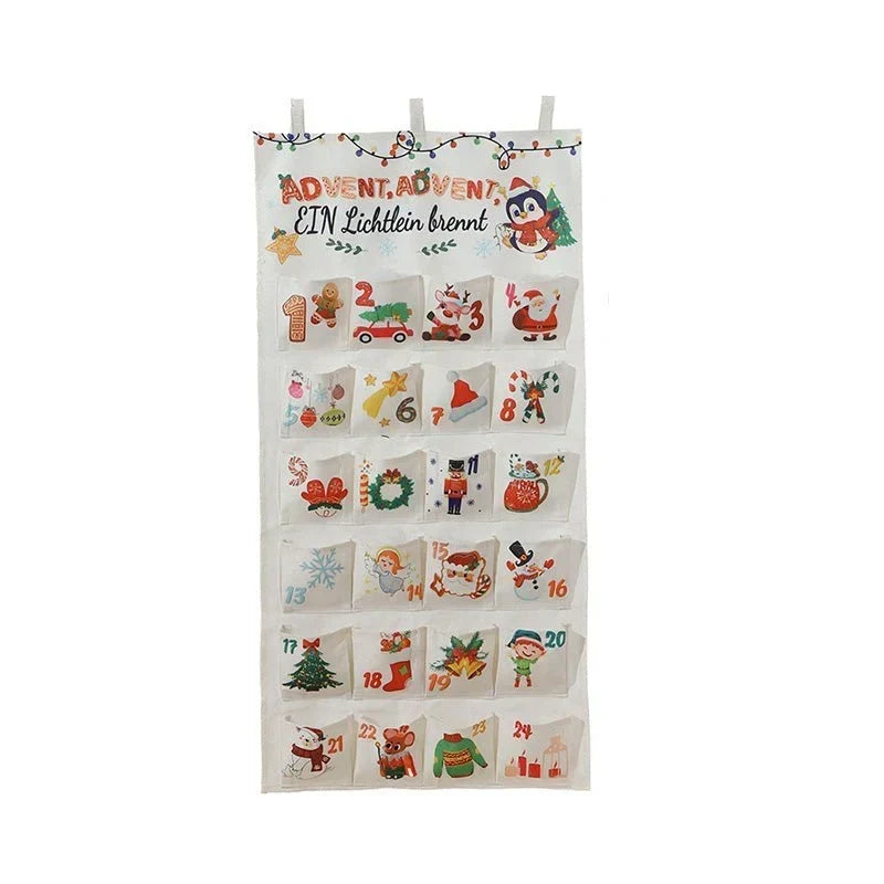 Fillable Fabric Wall Advent Calendar with 24 Compartments 2026