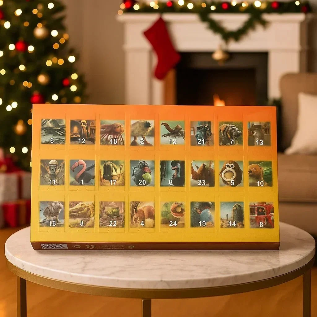 Reusable Advent Calendar with 24 Plastic Christmas Decorations 2026