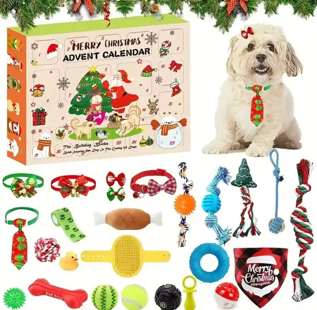 Pet Advent Calendar for Dogs or Cats with 24 Pet Toys 2026