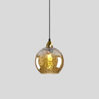 Smoked Glass Globe Pendant Light – Grey, E26, 20 cm, Mood Lighting for Dining Table, Living Room & Bedroom