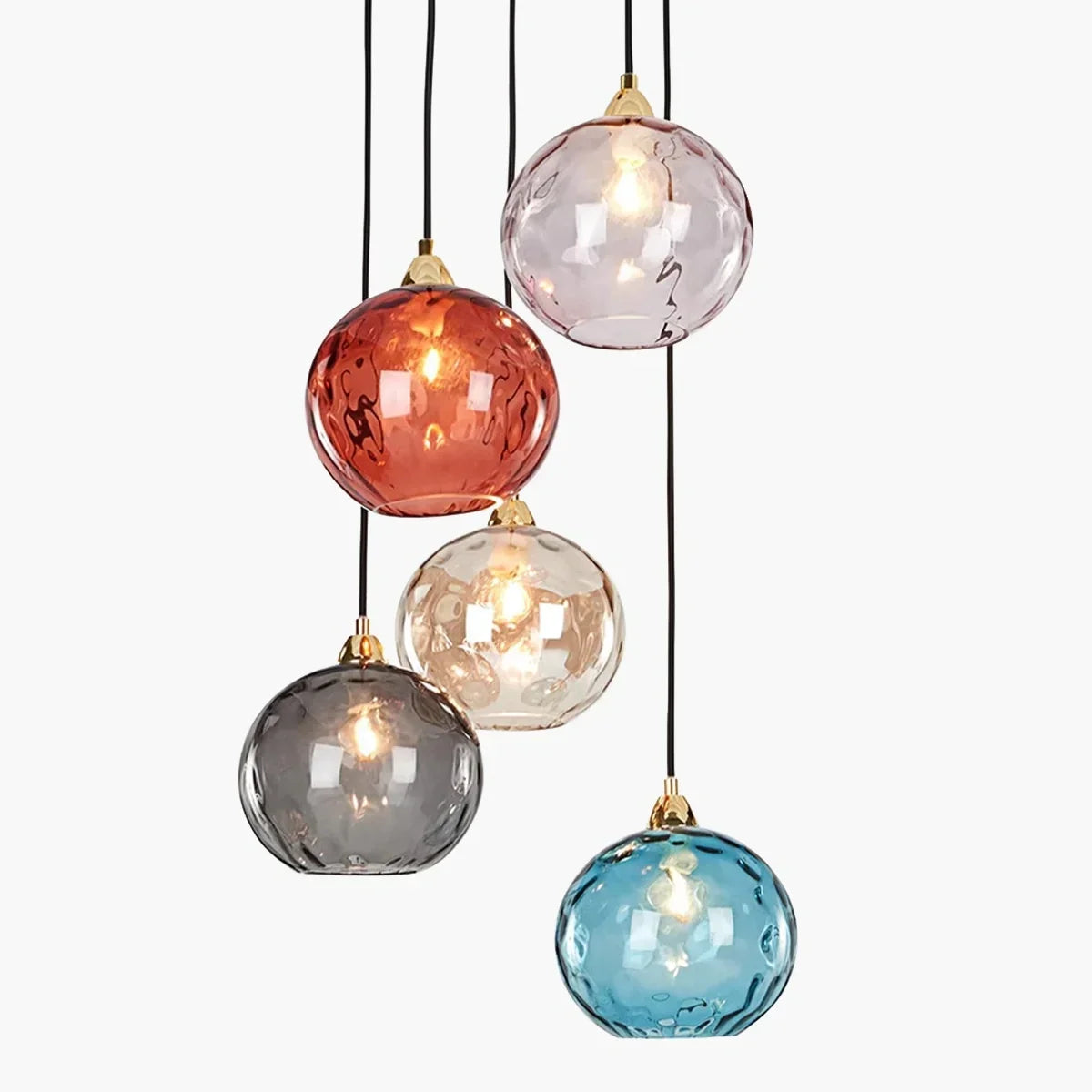 Smoked Glass Globe Pendant Light – Grey, E26, 20 cm, Mood Lighting for Dining Table, Living Room & Bedroom
