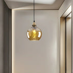 Smoked Glass Globe Pendant Light – Grey, E26, 20 cm, Mood Lighting for Dining Table, Living Room & Bedroom