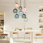 Smoked Glass Globe Pendant Light – Grey, E26, 20 cm, Mood Lighting for Dining Table, Living Room & Bedroom