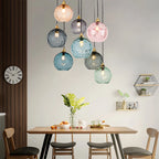 Smoked Glass Globe Pendant Light – Grey, E26, 20 cm, Mood Lighting for Dining Table, Living Room & Bedroom