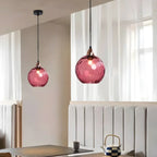 Smoked Glass Globe Pendant Light – Grey, E26, 20 cm, Mood Lighting for Dining Table, Living Room & Bedroom