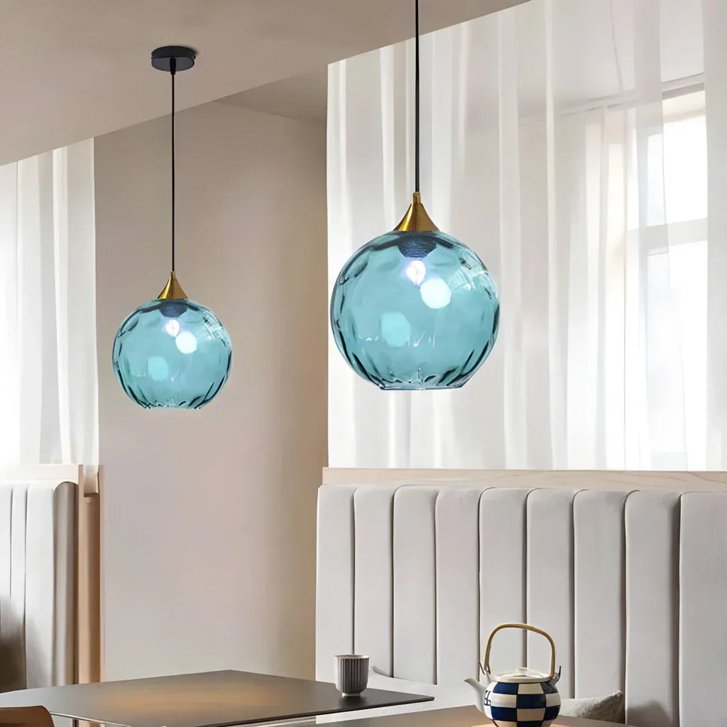 Smoked Glass Globe Pendant Light – Grey, E26, 20 cm, Mood Lighting for Dining Table, Living Room & Bedroom