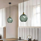 Smoked Glass Globe Pendant Light – Grey, E26, 20 cm, Mood Lighting for Dining Table, Living Room & Bedroom