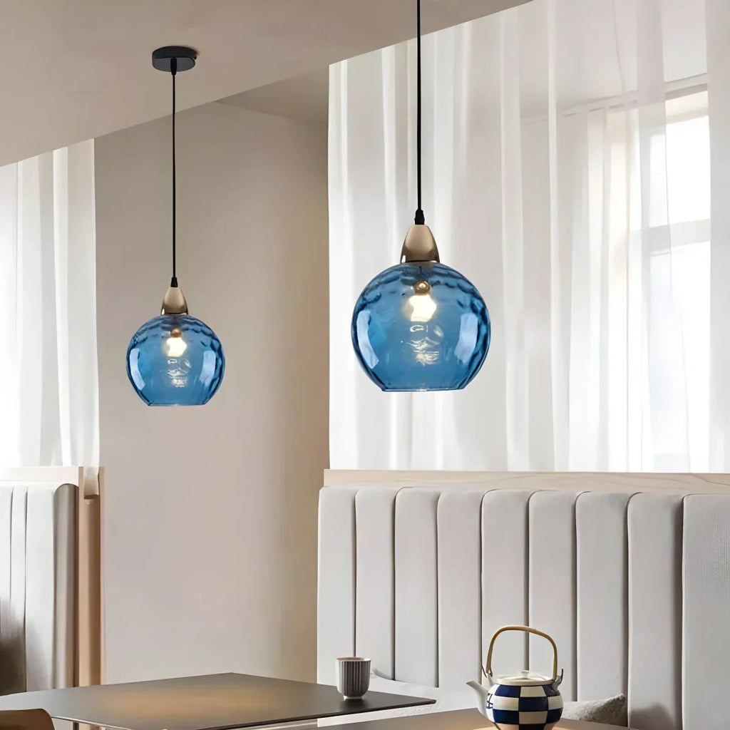 Smoked Glass Globe Pendant Light – Grey, E26, 20 cm, Mood Lighting for Dining Table, Living Room & Bedroom