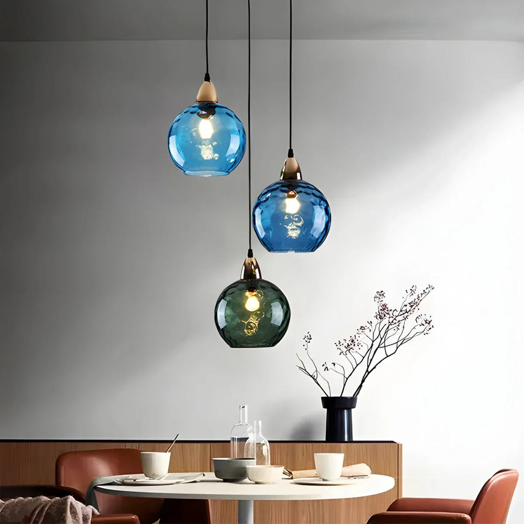 Smoked Glass Globe Pendant Light – Grey, E26, 20 cm, Mood Lighting for Dining Table, Living Room & Bedroom