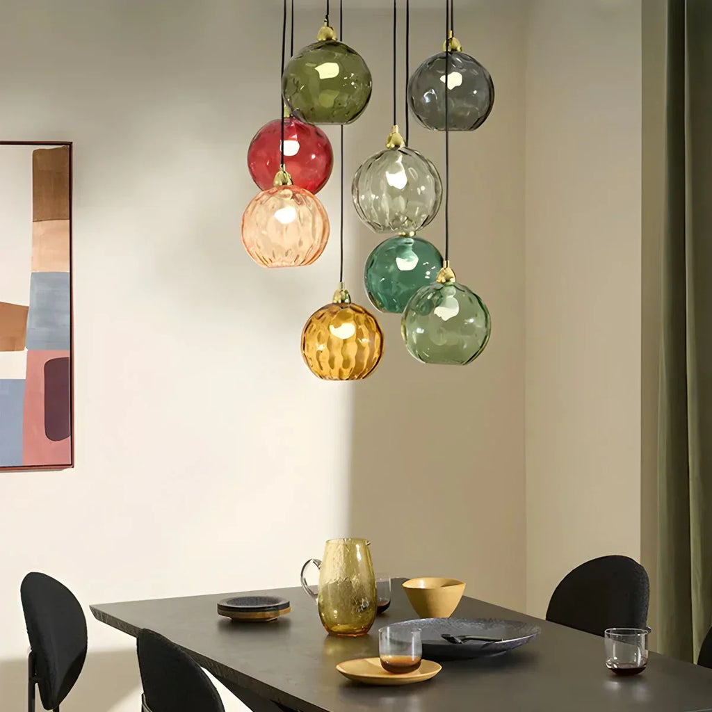 Smoked Glass Globe Pendant Light – Grey, E26, 20 cm, Mood Lighting for Dining Table, Living Room & Bedroom