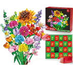 Building Block Flower Bouquet Advent Calendar with 24 Flower Kits 2026