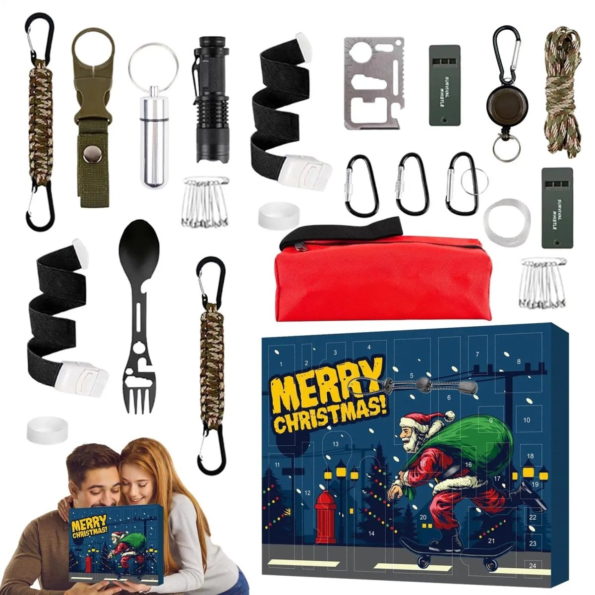 Adventrail | Outdoor Advent Calendar with 24 Bushcraft Gadgets and Tools