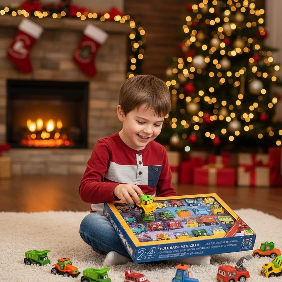 Speedjoy | Car Advent Calendar for Kids with 24 Die-Cast Miniature Cars