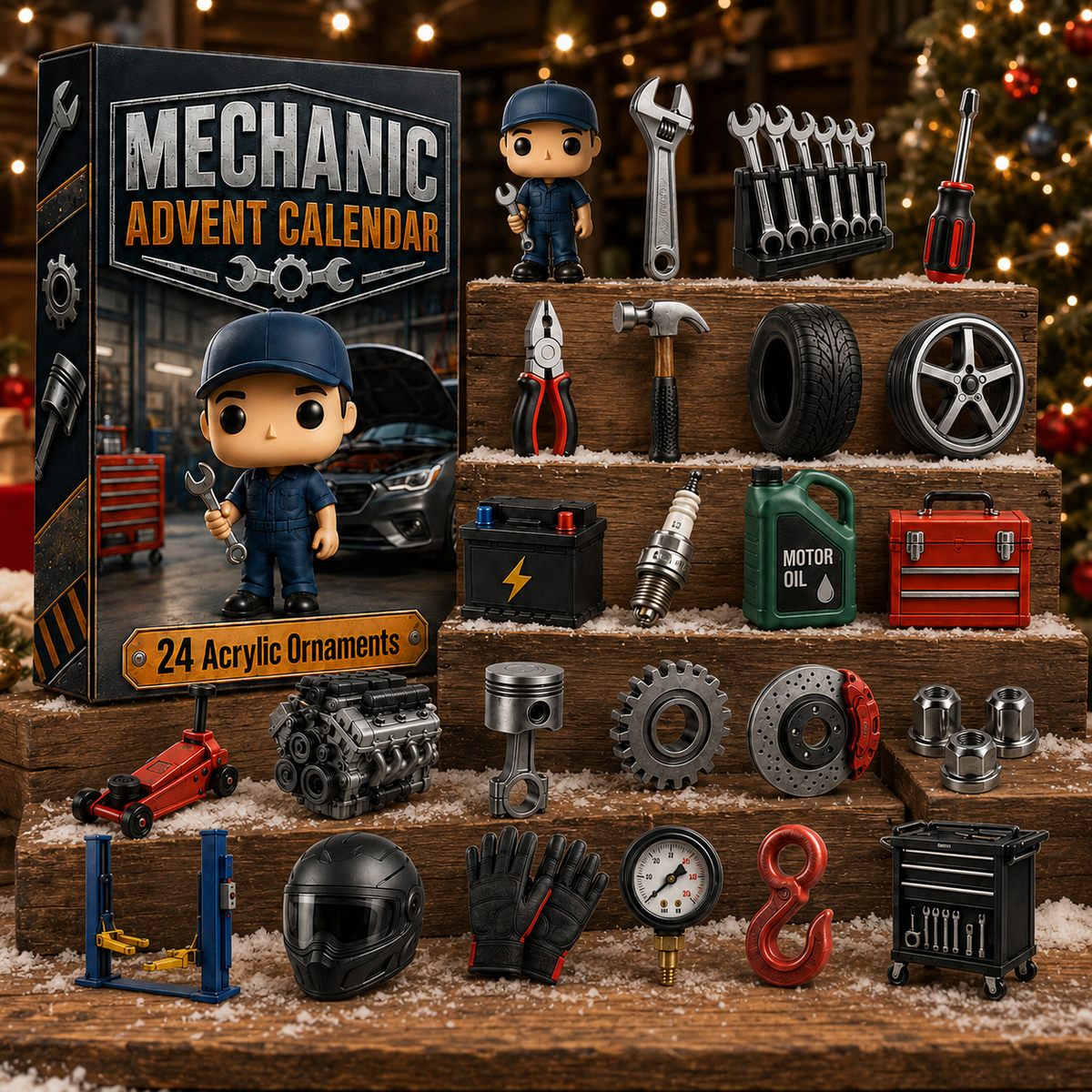 Schraubo | Car Workshop Miniature Advent Calendar with 24 Mini Pieces 2026