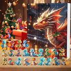 Dragon Pendant Advent Calendar with 24 Cartoon Dragon Charms 2026