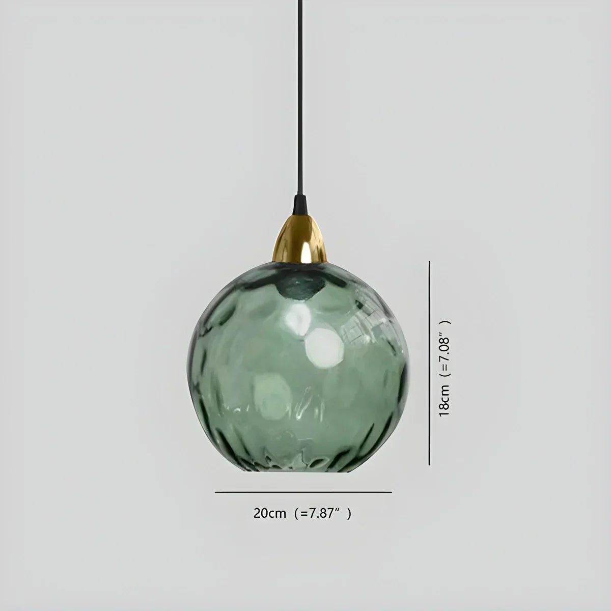 Smoked Glass Globe Pendant Light – Grey, E26, 20 cm, Mood Lighting for Dining Table, Living Room & Bedroom