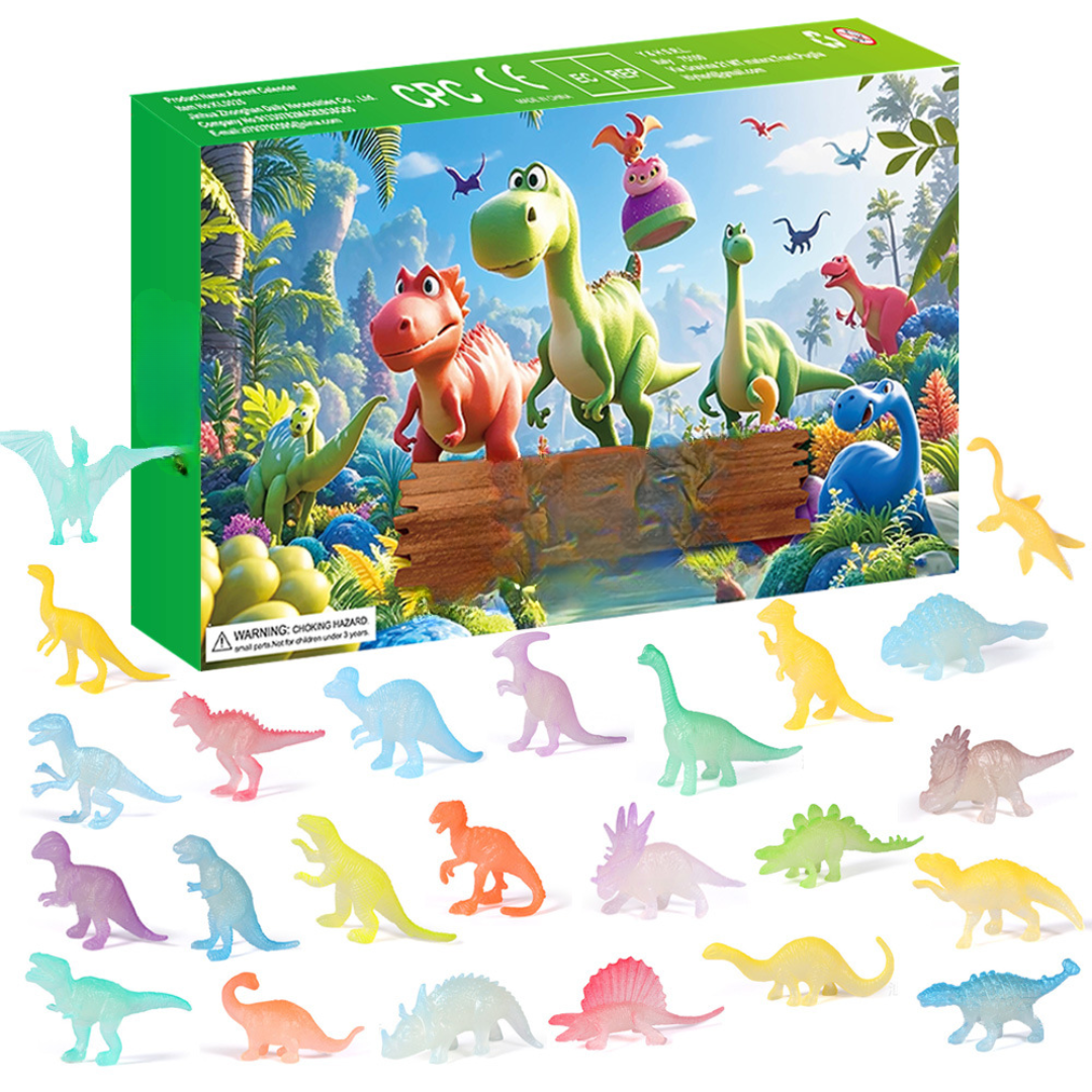 Dinoka | Kids Advent Calendar with 24 Collectible Dinosaur Figures