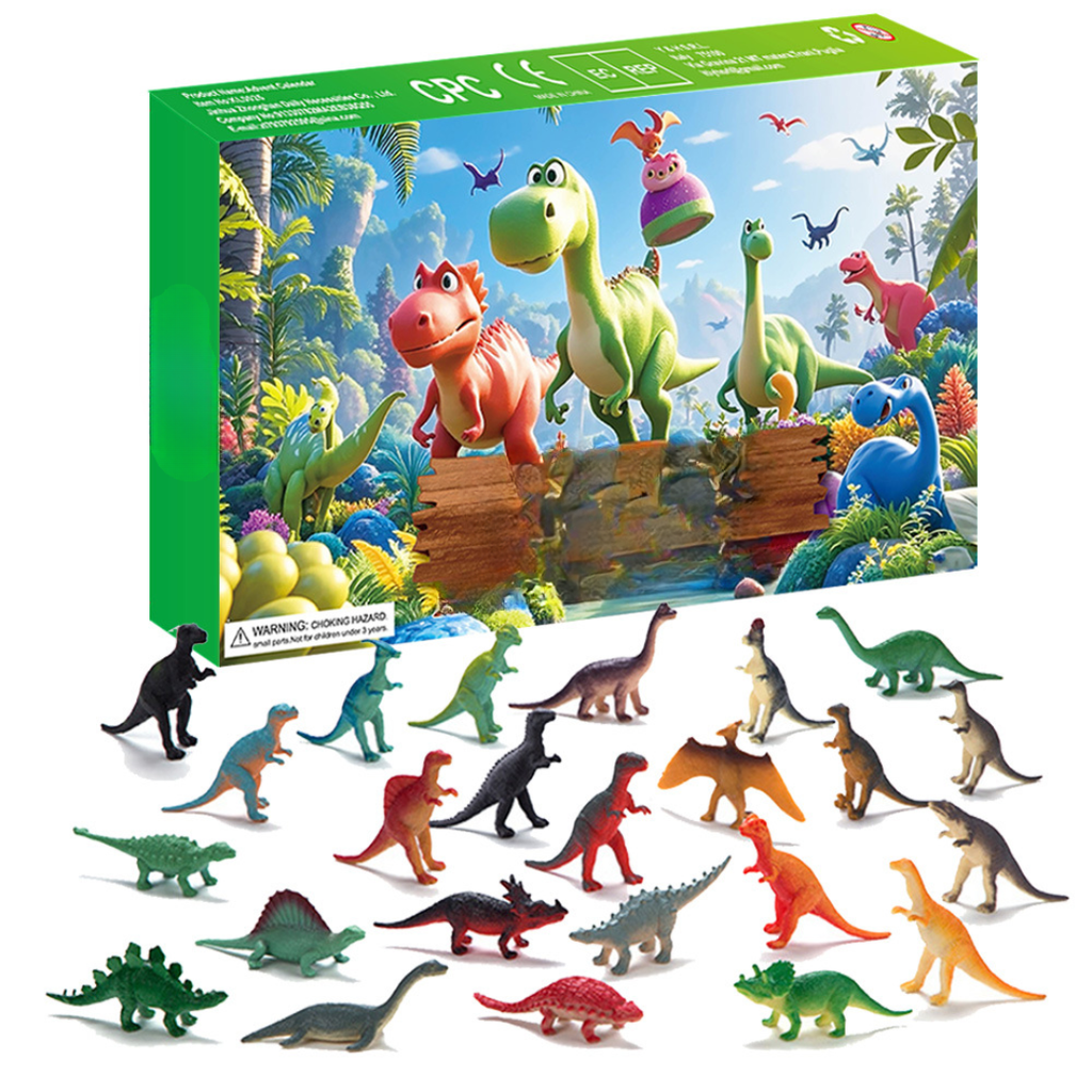 Dinoka | Kids Advent Calendar with 24 Collectible Dinosaur Figures