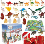 Dinosaur Advent Calendar with 24 Rubber Figures and Play Mat 2026
