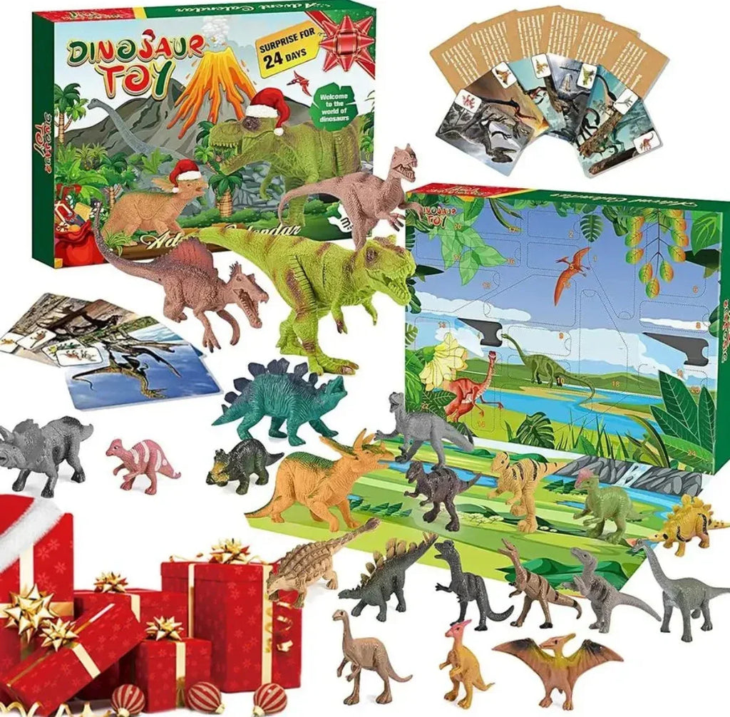 Dinosaur Advent Calendar with 24 Rubber Figures and Play Mat 2026