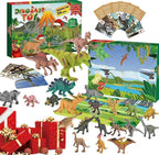 Dinosaur Advent Calendar with 24 Rubber Figures and Play Mat 2026
