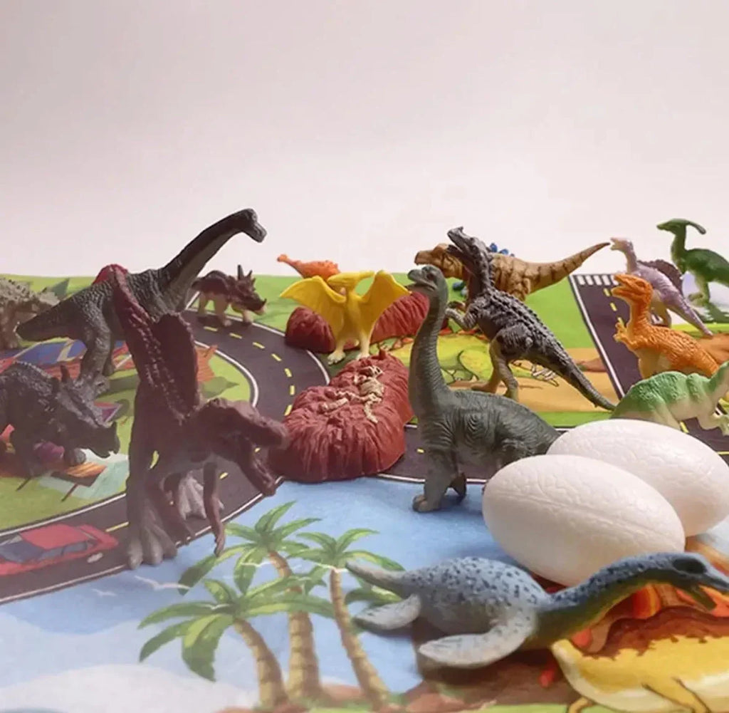 Dinosaur Advent Calendar with 24 Rubber Figures and Play Mat 2026