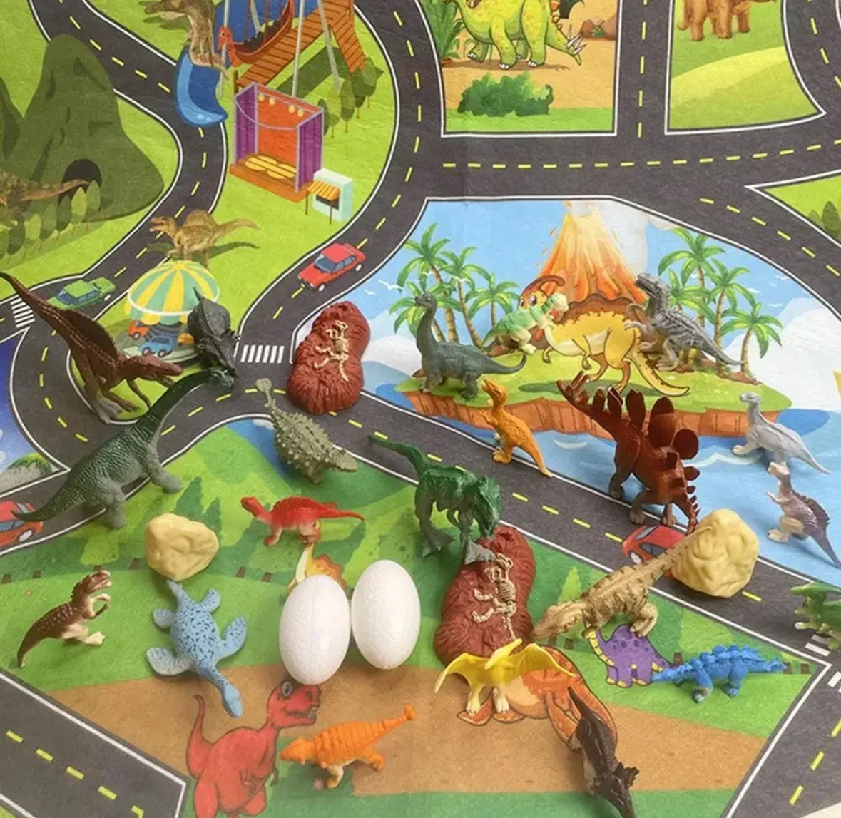 Dinosaur Advent Calendar with 24 Rubber Figures and Play Mat 2026
