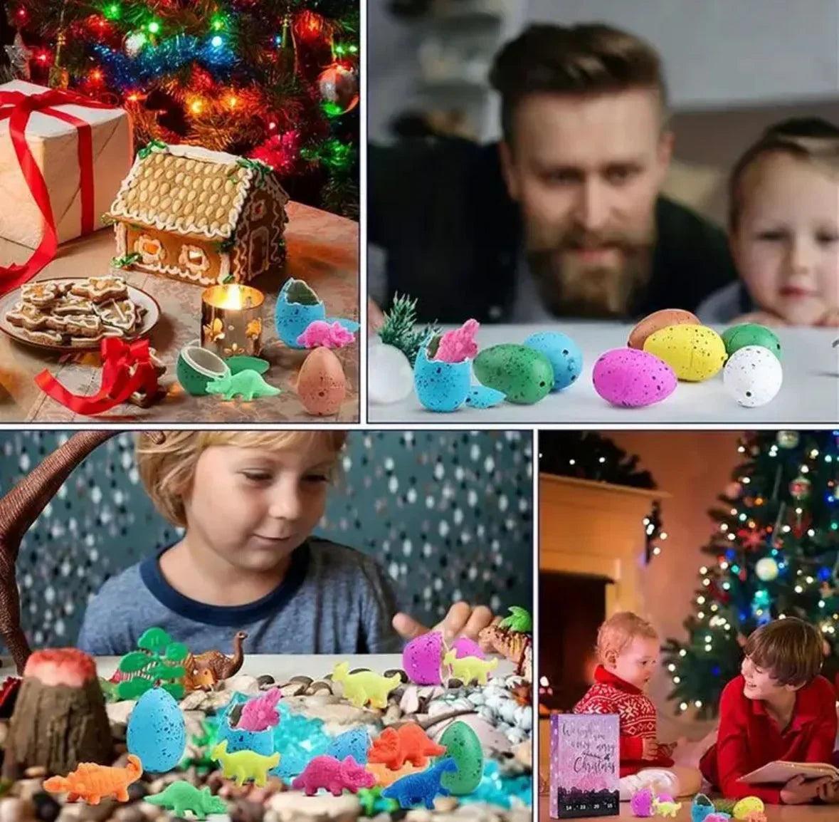 Dinosaur Advent Calendar with 24 Rubber Figures and Play Mat 2026