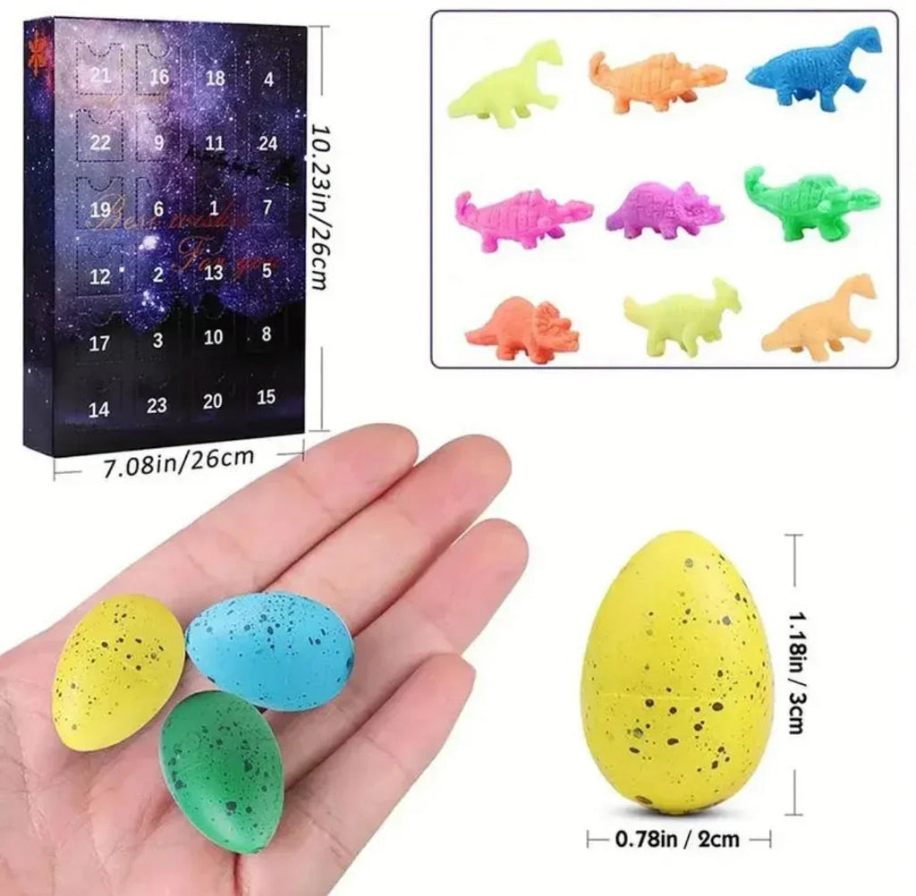 Dinosaur Advent Calendar with 24 Rubber Figures and Play Mat 2026