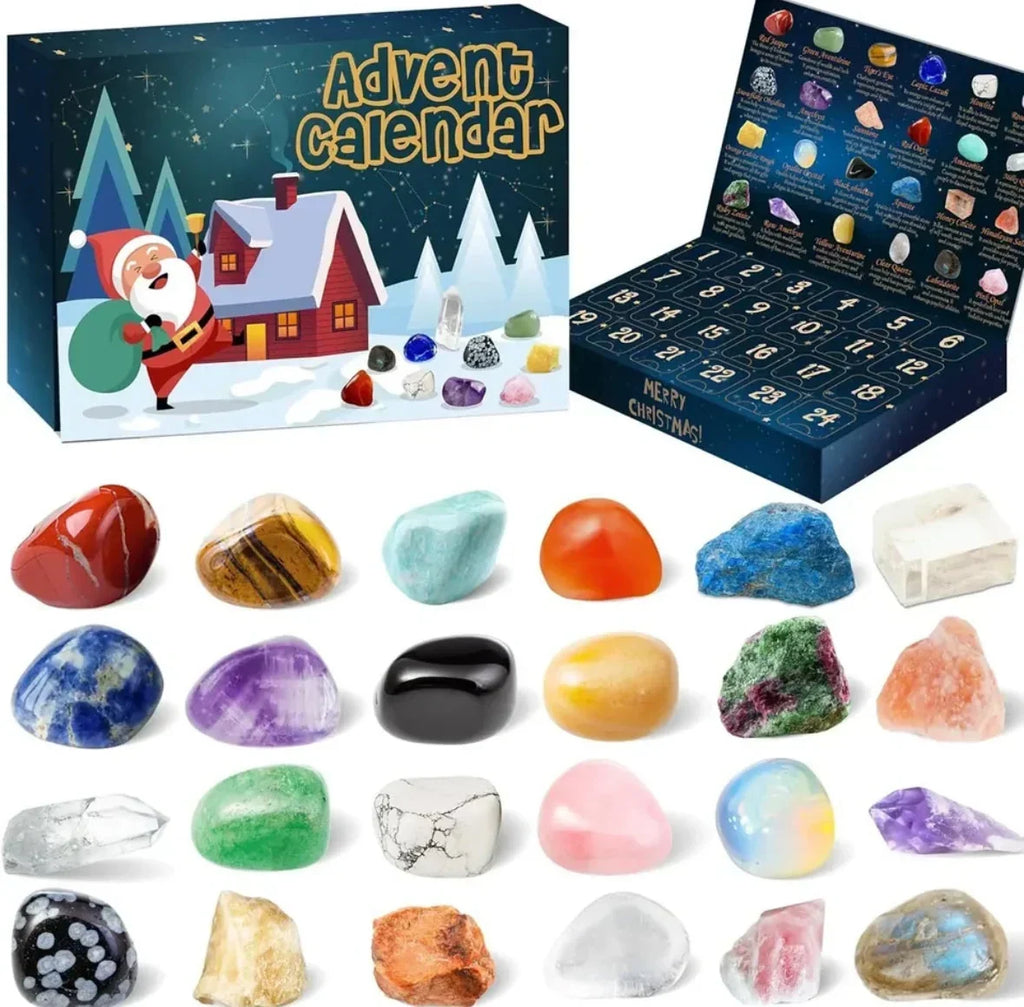 Mineral Advent Calendar with 24 Natural Stones for Collectors 2026