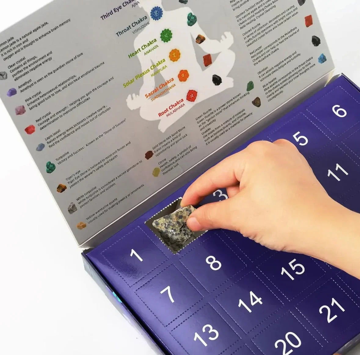 Mineral Advent Calendar with 24 Natural Stones for Collectors 2026