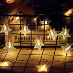 LED Fairy Lights – Warm White String Lights with Balls, Flowers, Stars or Snowflakes for Bedroom, Indoor & Outdoor