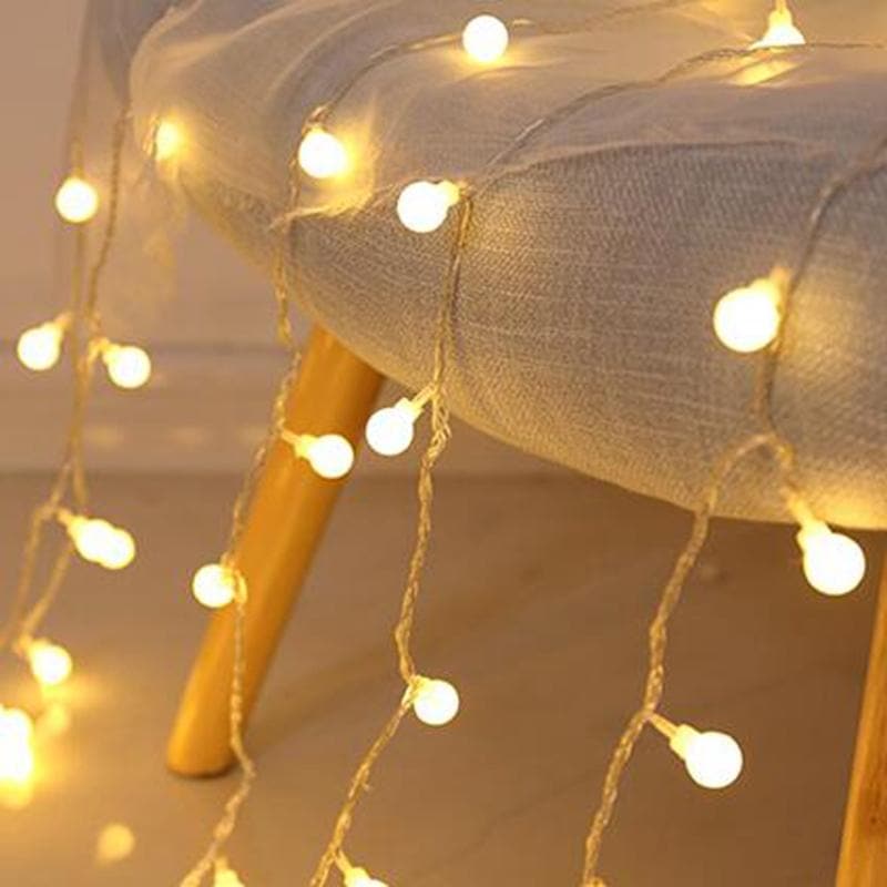 LED Fairy Lights – Warm White String Lights with Balls, Flowers, Stars or Snowflakes for Bedroom, Indoor & Outdoor