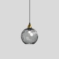 Smoked Glass Globe Pendant Light – Grey, E26, 20 cm, Mood Lighting for Dining Table, Living Room & Bedroom