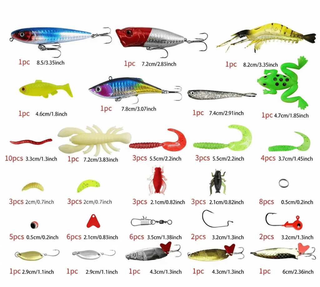 Fishing Tackle Advent Calendar 2026 with 73-Piece Angling Set
