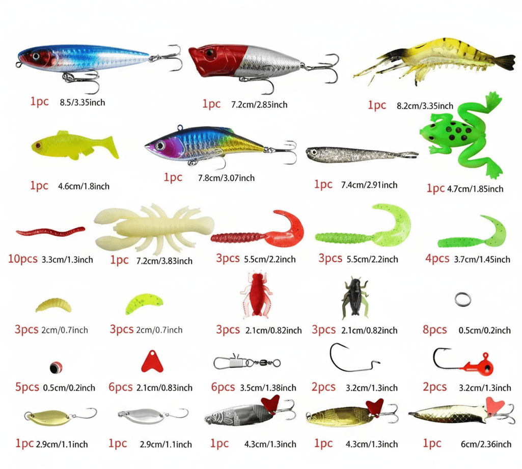 Fishing Tackle Advent Calendar 2026 with 73-Piece Angling Set