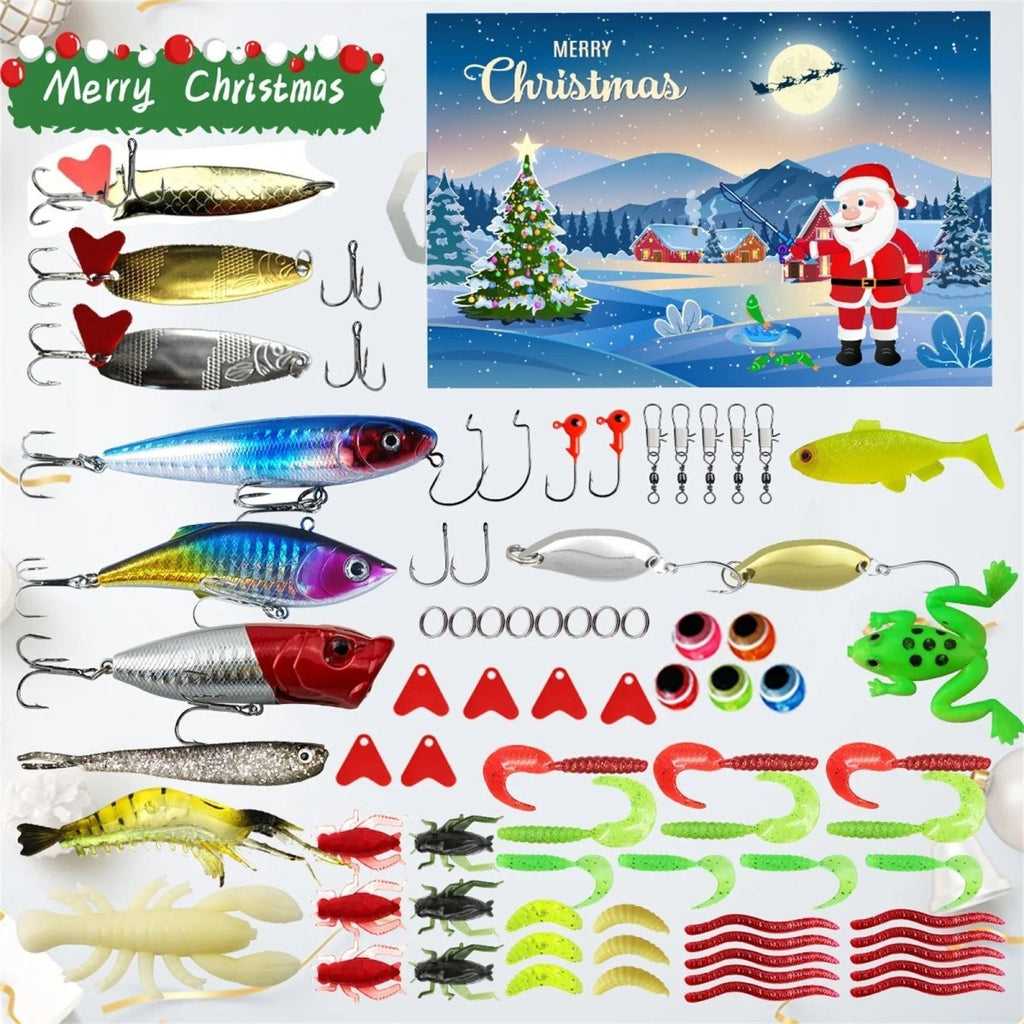Fishing Tackle Advent Calendar 2026 with 73-Piece Angling Set