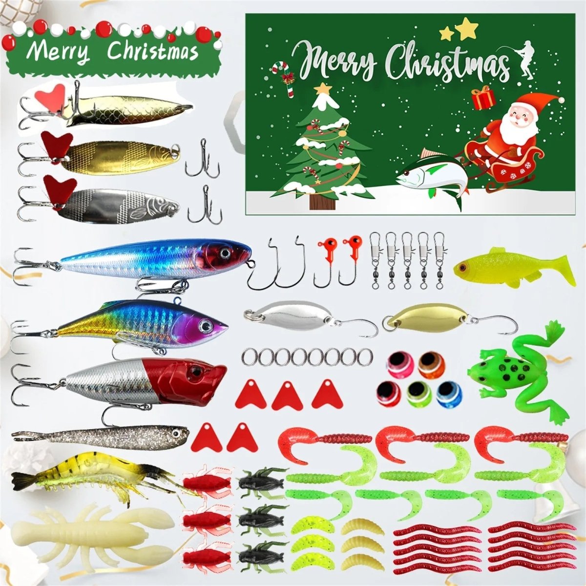 Fishing Tackle Advent Calendar 2026 with 73-Piece Angling Set