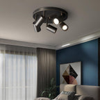 Industrial Metal Chandelier with Brass Finish – Ceiling Light, Pendant Light & Floor Lamp Style, 3 or 5 GU10 Lights